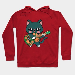 Cat Playing Ukulele Hoodie